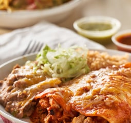 Burrito with red chile