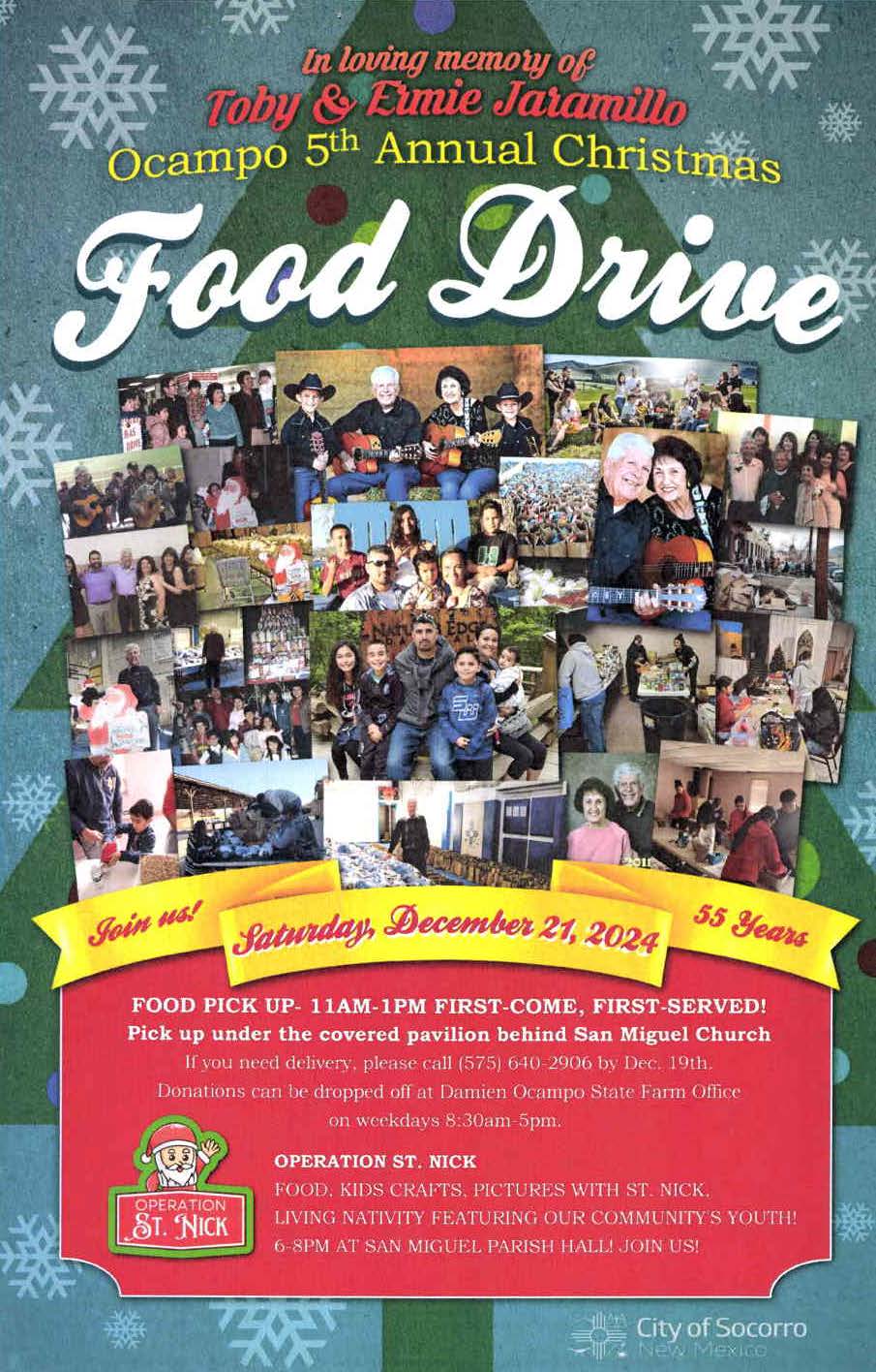 Ocampo 5th Annual Christmas Food Drive