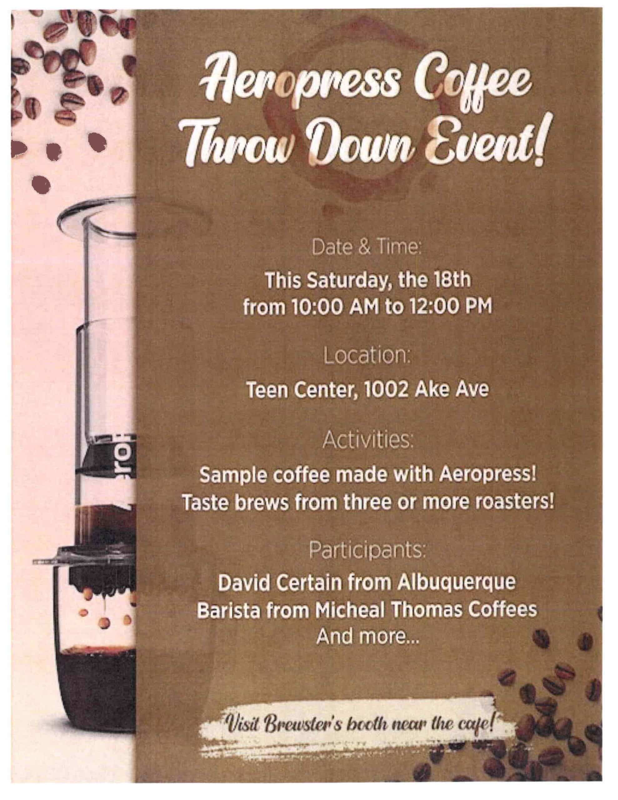 Aeropress Coffee Throw Down Event! - Farmers Market