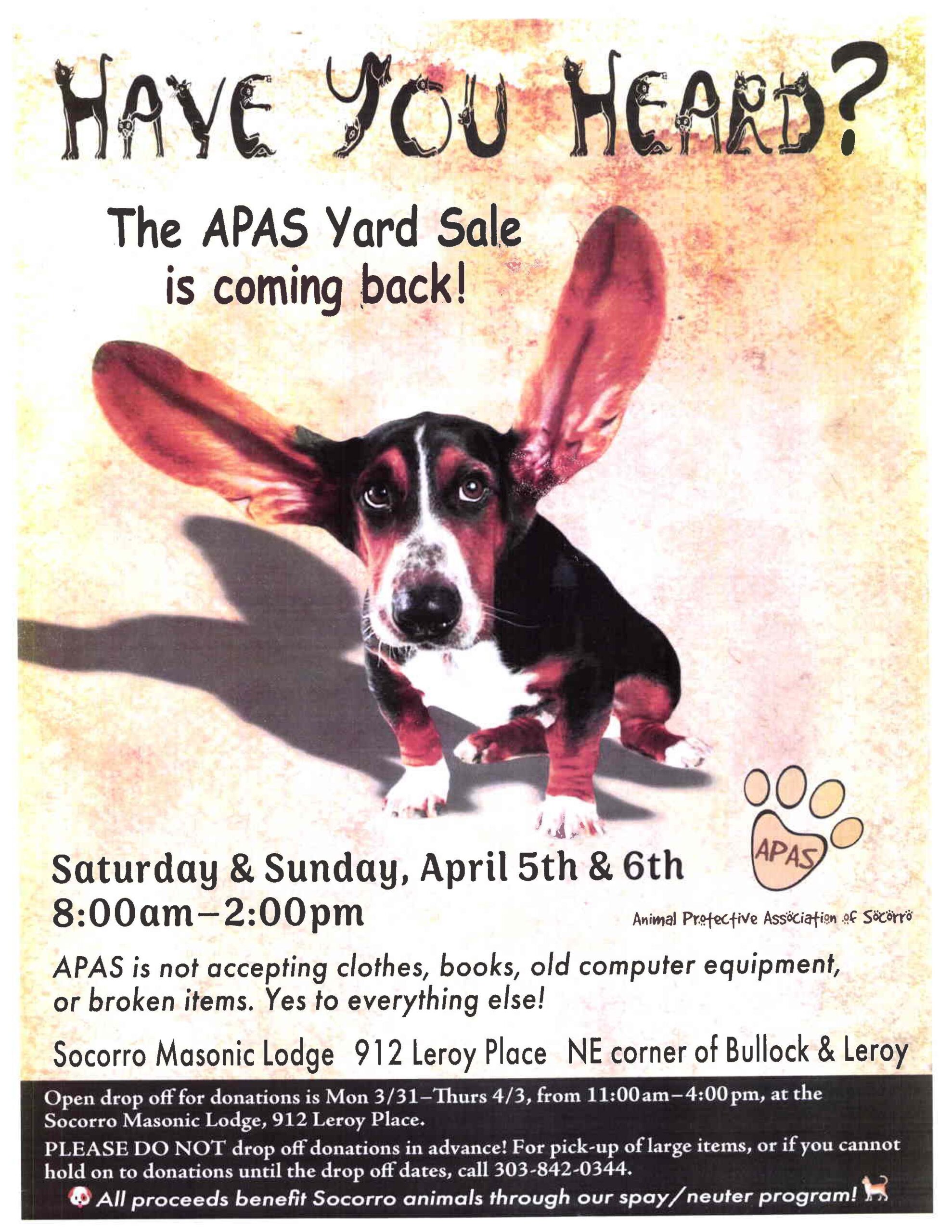 APAS Yard Sale